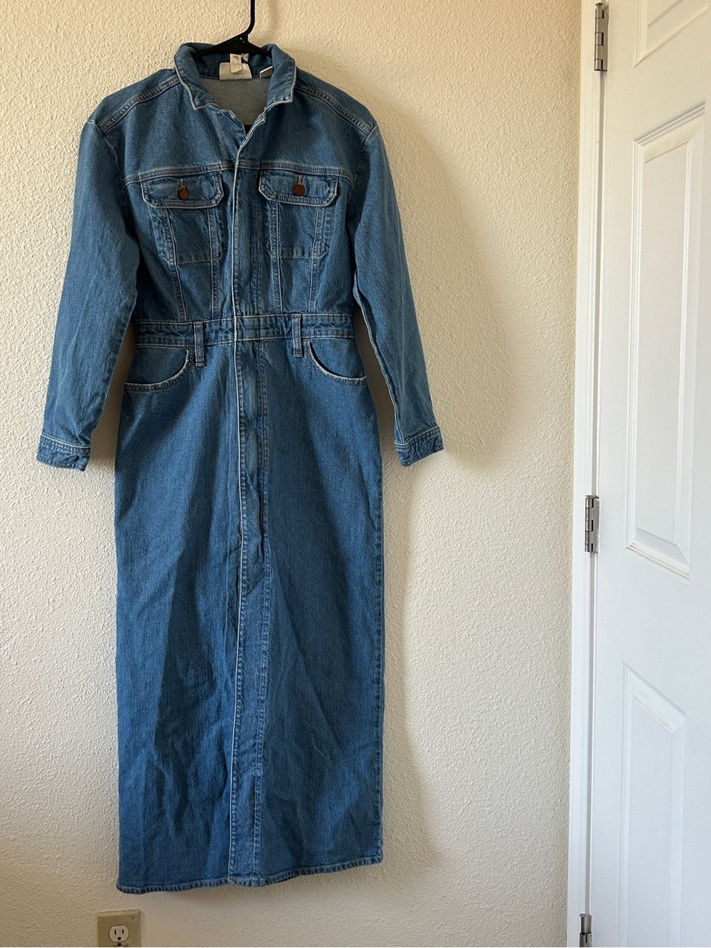 Universal Thread NWT Western Denim Long Sleeve Midi Maxi dress Women’s 2R Blue